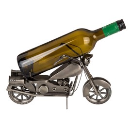 Out of the Blue 71/3170 - Flaschenhalter aus Metall, Motorrad I, ca. 31 x 17 cm, ideal als Deko und Geschenkverpackung