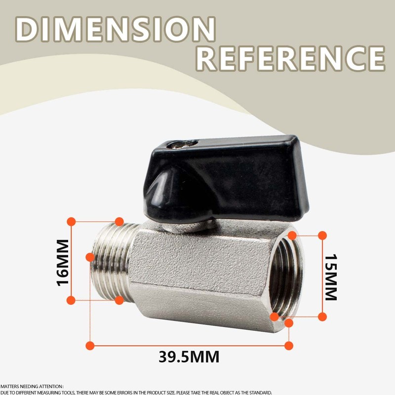 Bwintech 2 pieces 3/8 inch BSP female x male thread
