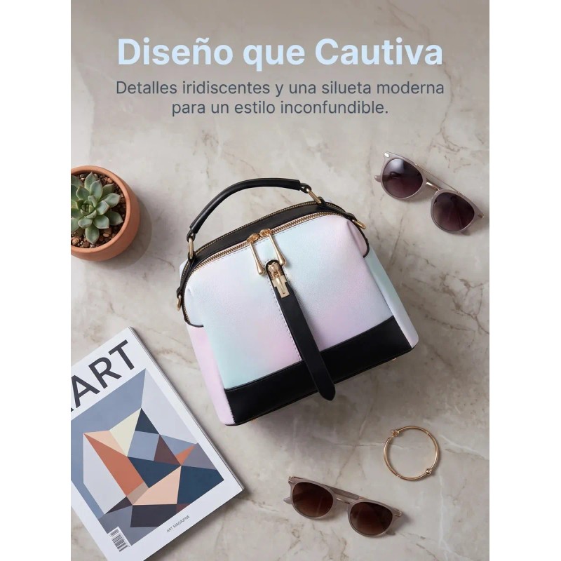Ninzi® Bolso Bandolera De Gran Capacidad Para Mujeres Color Negro