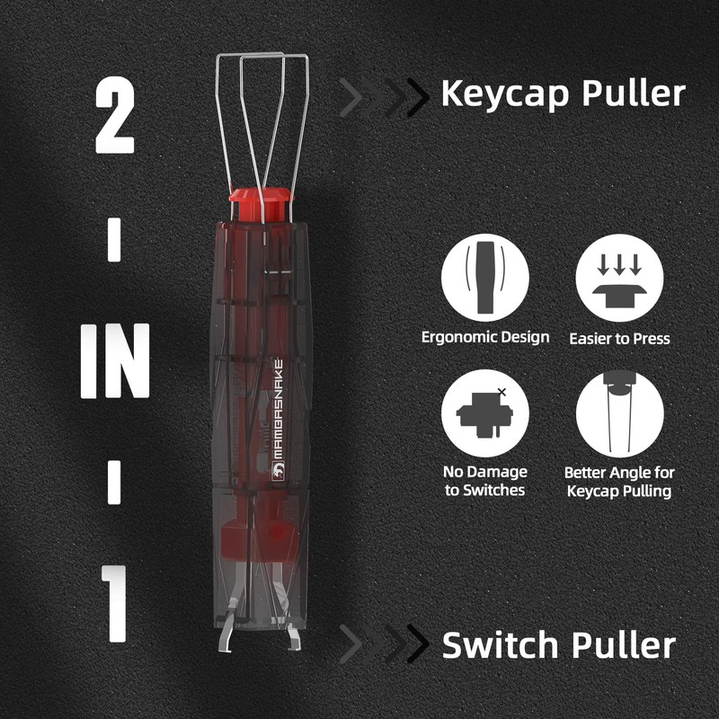 MAMBASNAKE 2-in-1 Keycap Switch Puller, 304 Stainless Steel Key Removal