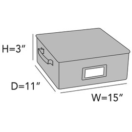 Covermates Keepsakes - Zip-Top Storage Box - Heavy Duty Polyester- Reinforced Handles - Stackable Design - Indoor Storage, Grey Heather