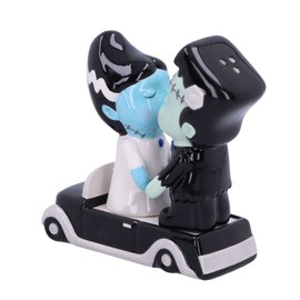 Nemesis Now Made for Each Other Salt and Pepper Shakers, Black, 11.4cm, Ceramic