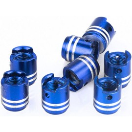 Start Set 4 Valve Cover Caps Ring – Blue Accessory for External Car