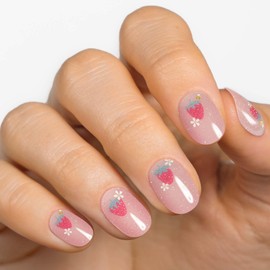 MOYOU LONDON Semi Cured Gel Nail Strips - 20 Pcs. Nail Wraps for Salon-Quality Manicure - Works with Any UV Lamp - Easy to Apply, Trim, & Remove Gel Stickers