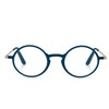 KoKoBin Ultra-thin flat anti-blue round reading glasses,unbreakable pocket-sized anti-glare glasses,Blue