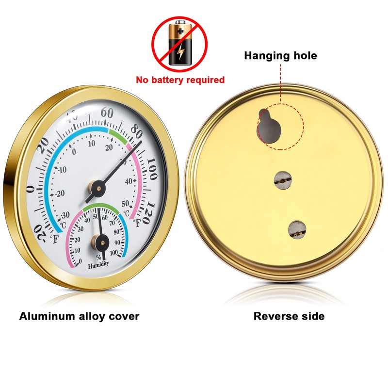 Weewooday 3 Pcs Indoor Outdoor Thermometer 2 in 1 Mini