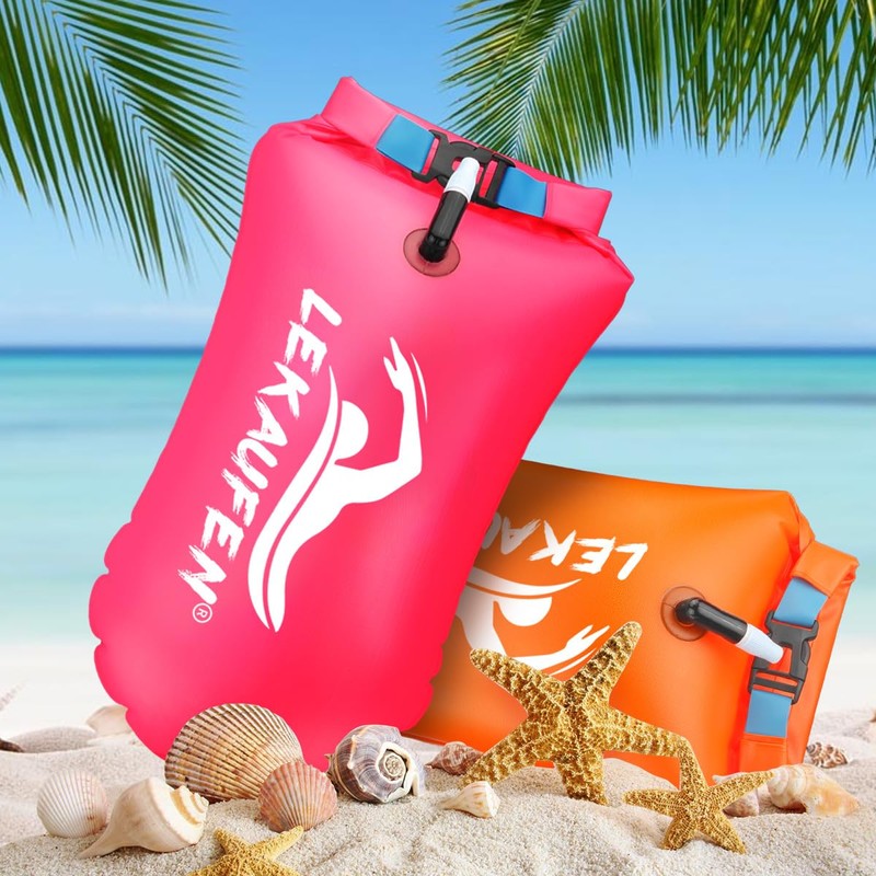 Swim Buoy for Open Water 2 Pack, 20L Swim Safety