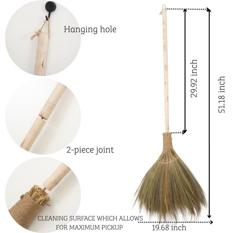 TTS For Home - Vietnamese Straw Soft Broom with Long
