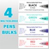 4 Peices Basic MultiColor Pen in One 4-Color Retractable Ballpoint