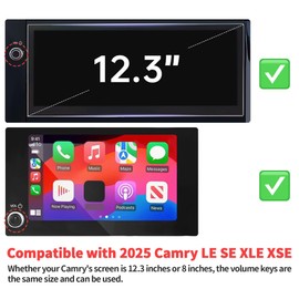 Polodunn Interior Accessories Compatible with 2025 Toyota Camry - Volume Tune, Rearview Mirror Knob Cover, Engine Push Start Button Cover/Ring, Aluminum Alloy Decorative 4pcs/Set (Silver)