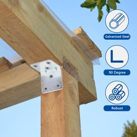 Angle Brackets, 10pcs L Brackets, 40 x 40 x 40mm Corner Brackets for Wood, Metal 90 Degree Bracket for Fixing and Repairing Furniture, Shelves, Windows, Cabinets