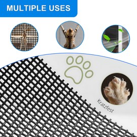 Hsyan Window Fly Screen, Cat Safe, Cat Screen, Window, No Drilling, Cat Window Screen, Stable for All Windows, Skylights, 100 x 130 cm