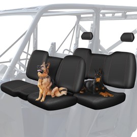 BORDAN UTV Seat Cover for Polaris Ranger Crew XP 1000 2017-2021, Heavy Duty 1680D Waterproof Seat Covers for UTV Polaris Ranger Crew 1000 Premium 2020-2025 Full Protection Outdoor (9 PCS)