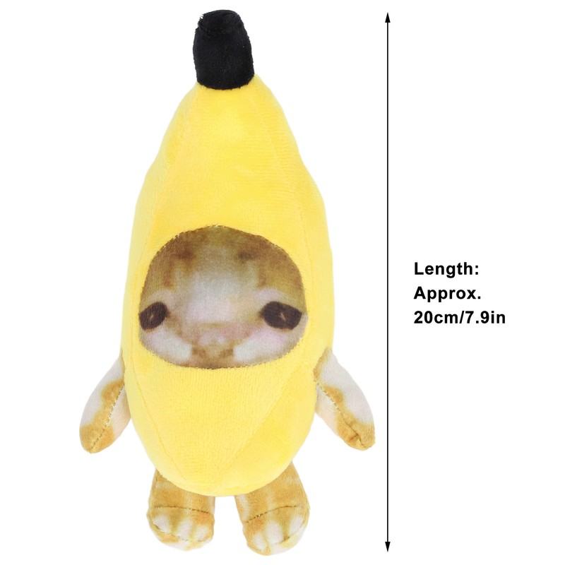 Banana Cat Plush Toy Multipurpose Funny Decompression Cute Cartoon Soft