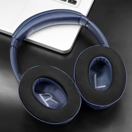 SOULWIT Cooling Gel Ear Pads Cushions Replacement for Bose QuietComfort 45 (QC45)/QuietComfort SE (QC SE)/New Quiet Comfort Wireless Over-Ear Headphones, Earpads with Ice Silk Fabric - Navy Blue