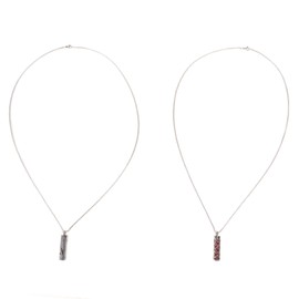 Aromatherapy Necklaces Stainless Steel Stress Relief Essential Oil Diffuser Necklace for Men Women 2pcs