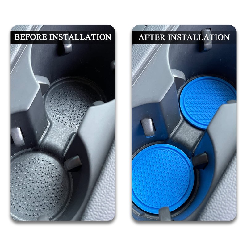 Msyuusr 4PCS Car Cup Holder Coaster, Silicone Honeycomb Auto Anti