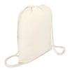 DALIX Canvas Drawstring Bag String Backpack Gym Mens Womens Natural