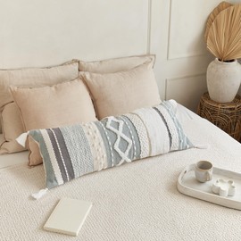 ZICOTO Decorative Boho Lumbar Pillow Cover 14x36 – Beautiful Throw Pillow with Soft Texture for Bed, Couch Decor or as Body Cushion – A Stylish Addition to Your Bedroom