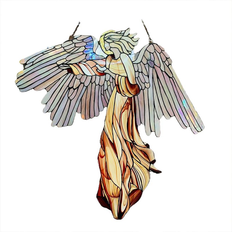 Angel Ornament Window Panel Hanging Angel Suncatcher Home Decoration