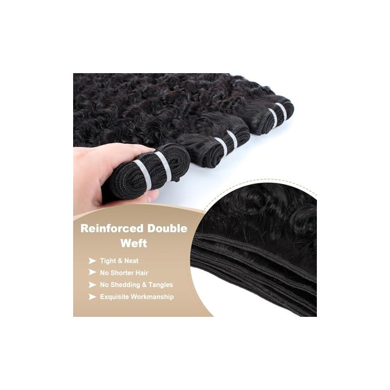 Extensiones de cabello humano rizado birmano de 30 cm, 12