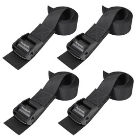 Ayaport Lashing Straps with Buckles Adjustable Cam Buckle Tie Down Cinch Strap for Packing Black 4 Pack
