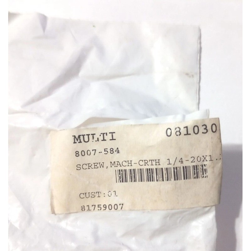 Arctic Cat Machine Screw 1/4-20X1.25 NOS 8007-584 (L-1908)