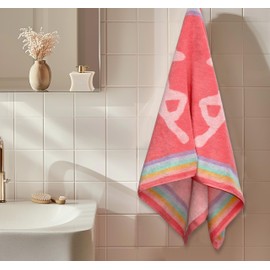 ORIGINAL KIDS 6 Piece Unicorn Towel Set - 100% Cotton Terry Jacquard – 2 Bath Towels, 2 Hand Towels, 2 Washcloths - 630 GSM Super Soft Absorbent Kids Bathroom Set - Pink Multicolor
