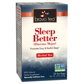 Bravo Tea Sleep & Renew Herbal Tea Caffeine Free, 20 Tea Bags