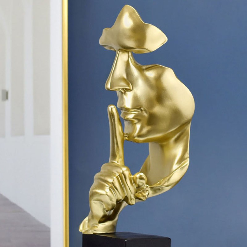 Thinker Statue Vivid Shape Compact Synthetic Resin Attractive Decorative Silence