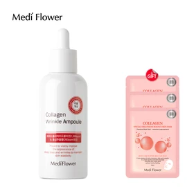 Medi Flower Collagen Wrinkle Improvement Ampoule 100ml + 3 Mask Packs