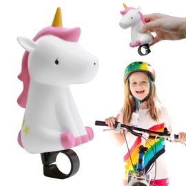 KERANEET Bicycle Horn Children's Bicycle Funny Horn Unicorn Bicycle Squeeze Horn Cartoon Motorcycle Bicycle Bells Bicycle Bell Boys Girls for Birthday Children's Bicycle Scooter Accessories (A)