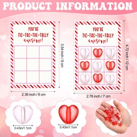 Seenelling 30 Sets Valentines Day Gifts Tic Tac Toe Strategic Board Game Valentines Day Party Favors Exchange Prizes Appreciation Gifts for Friends Employees Coworkers
