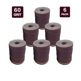 Ready-to-Wrap Sandpaper Rolls | 60 Grit | 6 Pack | for Supermax 16-32 Drum Sanders by Monarch Industrial