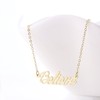 AOLO Dainty Believe Monogram Script Necklace Gold
