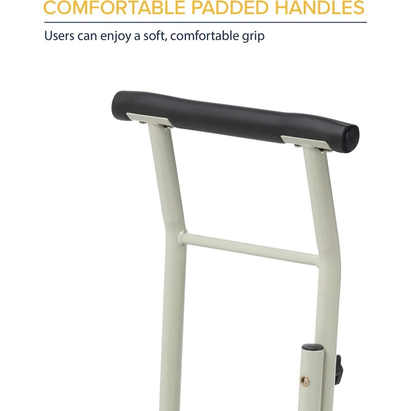 Drive Medical MDS Stand Alone Toilet Safety Rail, White, EA