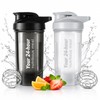(2 piezas) 500ML Botella para Proteina de Coctelera，Botella Deportiva de
