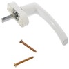 Roto Line Window Handle Traffic White with Screws Square Pin