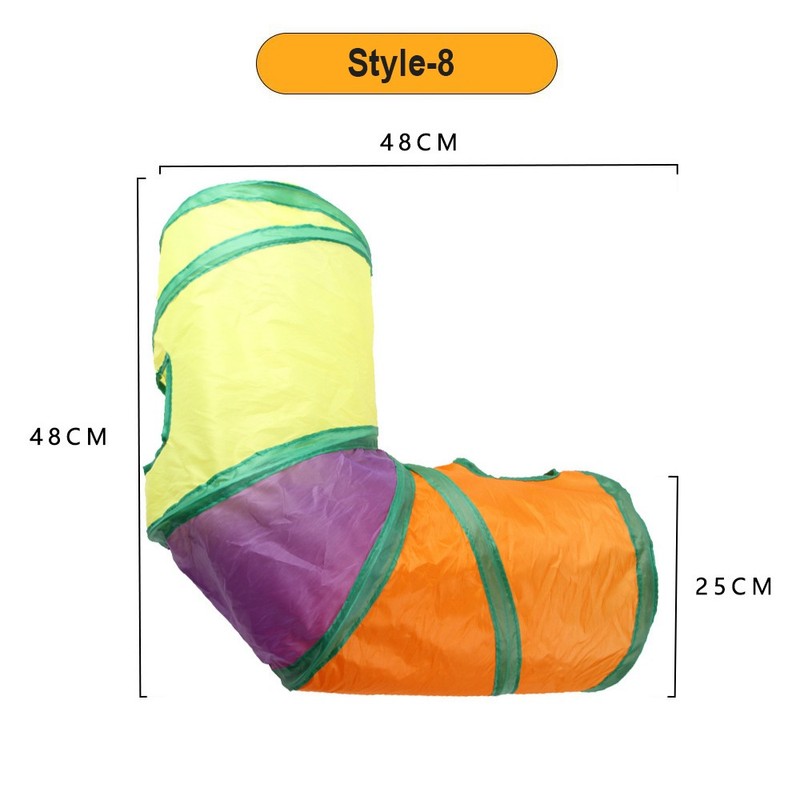 Collapsible Cat Tunnel – Fun Polyester+Steel Wire Cat Tunnel Tube,