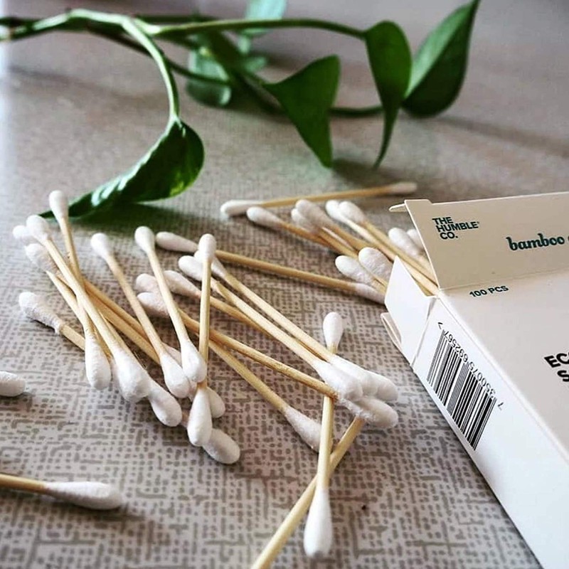 Natural Bamboo Cotton Buds 600 Pieces Biodegradable Wood Eco Friendly