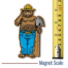 Smokey Bear Salute Magnet by Classic Magnets, 2.5" x 4.4", Collectible Souvenirs Made in The USA