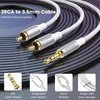 MOSWAG RCA Cable, 3.5mm Male to 2RCA Male Stereo Audio