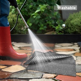 Non-slip Mat 14 x 17 INCHES, Waterproof Workout Exercise Equipment Mat Floor Protector for Indoor Mini Cycles, Mini Elliptical Exercise Bikes and Steppers