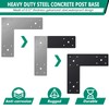 VoTwoofv Pergola Flat Brackets 10" x 10",L-Shape Straight Joining Brackets
