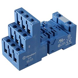 92.03 - Relay Socket, DIN Rail, Panel, Screw, 11 Pins, 16 A, 250 V (Pack of 2) -92.03