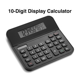 Staples 10-Digit Battery/Solar Powered Basic Calculator, Black, 2/Pack (ST250-CCVS)