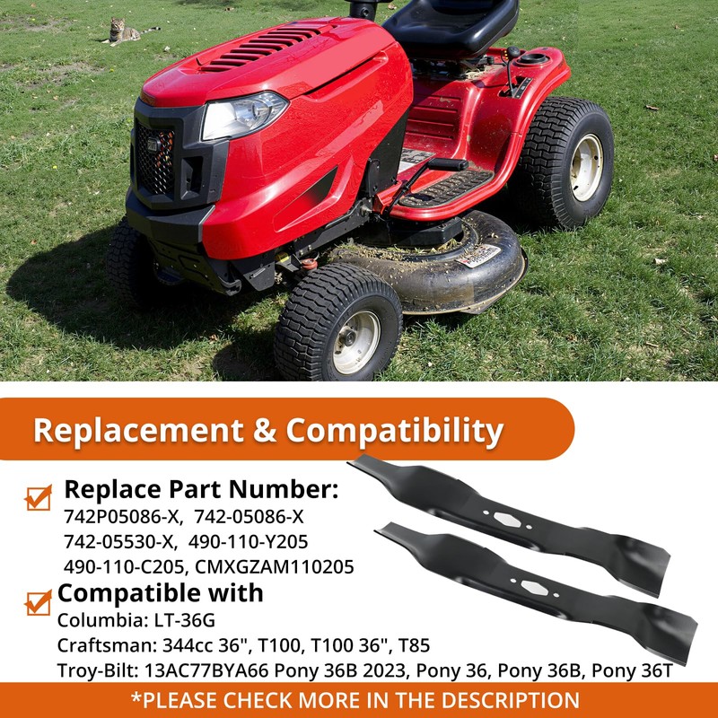 budrash 742-05535 Mulching Blade, Compatible with 42 Inch Decks MTD