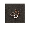 Fashion Earrings EarDrop Unbalance Style Stainless Steel Double Circle Ear