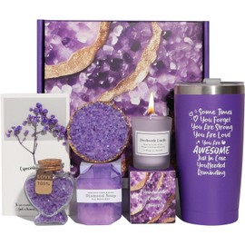 Caja Regalo para Mujer de Bath SPA, Caja Regalos para Mejorar Pronto, Regalo de Cumpleaos para Da Madre para Amigas, Mam, Hermana, Novia,Regalos de Navidad(Morado B)