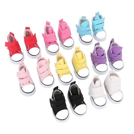 Doll Sneakers, Assorted Colors Antiwear Doll Canvas Shoes 8 Pairs Multi Purpose Anti Slip 2 Inches Long for 7.9in Dolls
